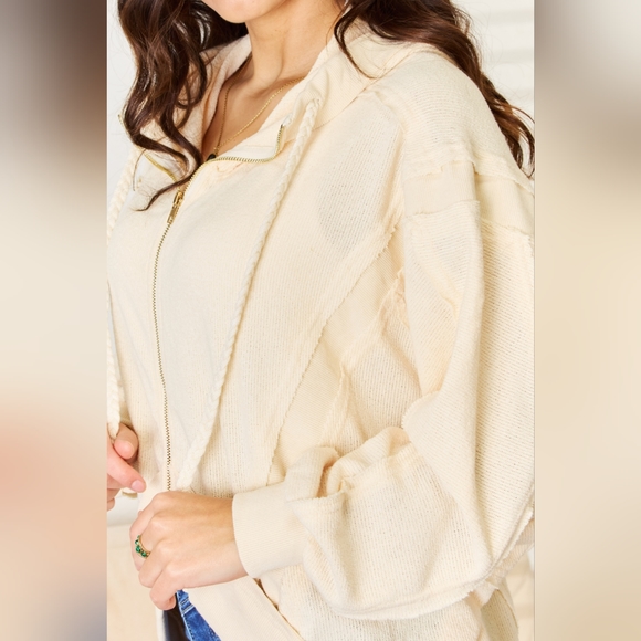 POL Zip Up High-Low Hem Hoodie New LAUNCH!! - Picture 4 of 4